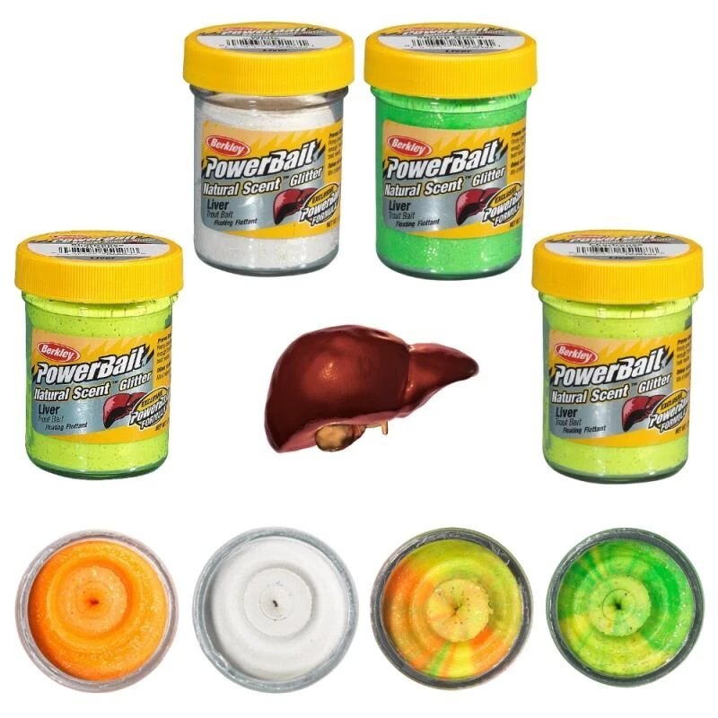 Berkley Powerbait Trout Bait Glitter Liver 1 Berkley Powerbait Trout Bait Glitter Liver